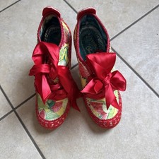Ladies Irregular Choice Abigail’s 3rd Party Red Grit Shoes Size 8/41 Box 901