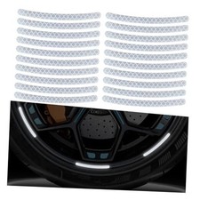 20PCS Car Wheel Stripe Reflective Stickers, Anti-Scratch Rim Decals for White