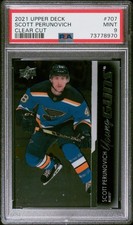 2021-22  Upper Deck Clear Cut Scott Perunovich PSA 9 #707