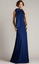Tadashi Shoji Women Long Dress Size Small Navy Formal Gown Prom Evening Formal