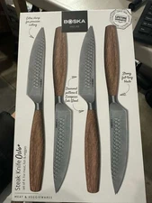 Chef Knife Set Oslo+ Steak Knife Set incudes 4 Stainless Steel Steak Knives