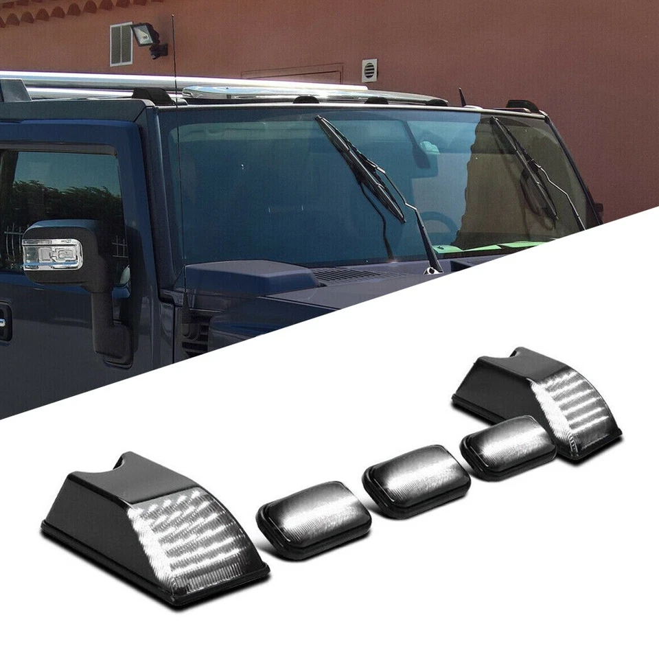 10X Luz de circulación marcador de techo de cabina LED blanca lente de humo negra para 03-09 Hummer H2 Foto 4 de 4