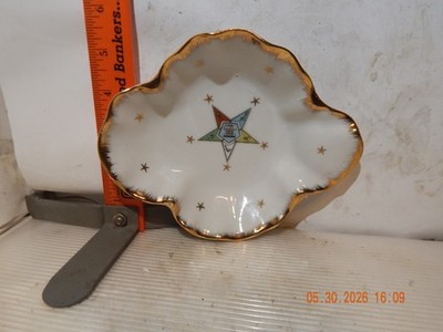 Two Order of the Eastern Star dishes-Temple Treasures By F.N. Kistner Co.
