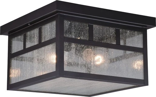 Vaxcel Lighting OF14611 Mission 2 Light Flush Mount Outdoor - Bronze - Picture 1 of 12