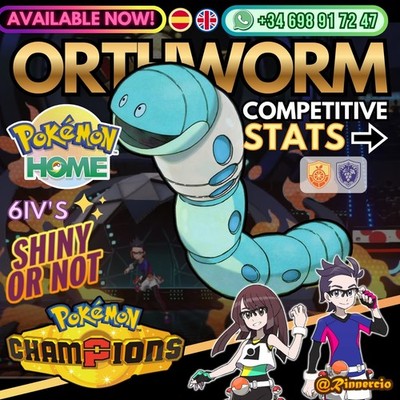 Orthworm 6IVs Shiny Competitive VGC for Pokemon Champions and Home