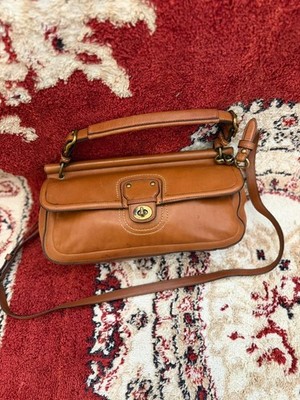 Coach Crossbody Bag Legacy East West Willis Leather Cognac Turn