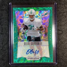 2025 Prizm Football OLLIE GORDON II Retro 2012 Rookie Auto Green Scope 31/75