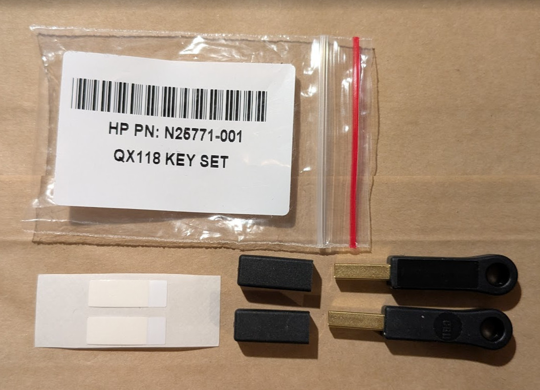 Clé HP N25771-001 QX118 pour rack de disque dur extractable