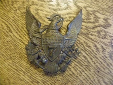 Indian Wars Era US Army 7th Cavalry Shako Helmet Insignia
