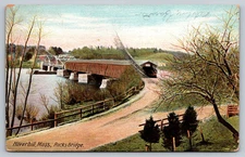 1906 Haverhill, Mass. Rocks Bridge Vintage Postcard by Hugh C. Leighton