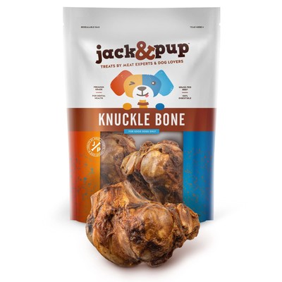 Beef Knuckle Dog Bones for Large Dogs (Pack of 2) Dog Bones for Aggressive Ch...