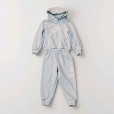 Nike Sweatsuit Toddler Size 4T Pullover Hoodie Sweatpants Light Blue NWOT