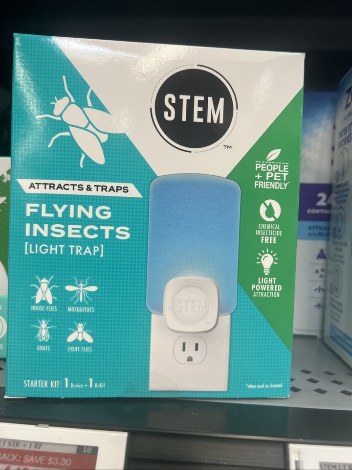 STEM Light Trap Attract/Traps Flying Insects Starter Kit 1 Device & 1 ...