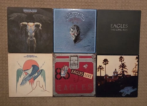Lot of 6 Eagles vinyl record albums Classic Rock Country Rock Pop Rock