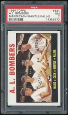 1964 Topps #331 AL Bombers Maris/Cash/Mantle/Kaline PSA 7 *8572