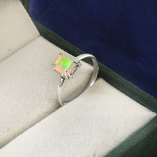 Welo Opal Gemstone 925 Sterling Silver Ring Handmade Jewelry Gift For Valentine