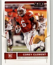 2017 Score Corey Clement Rookie #355 RC Wisconsin Badgers