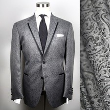 JOS A BANK Mens Dinner Jacket Blazer Tailored Satin Edged Lapel 44R C080673