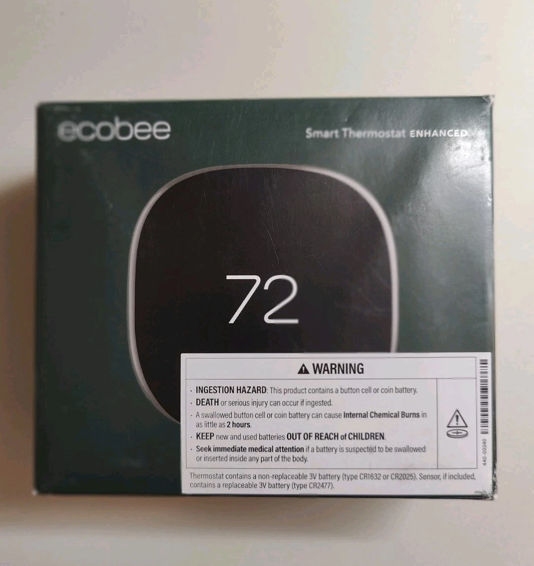 Ecobee EB-STATE6L-01 Smart Thermostat Enhanced, Black