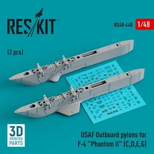 1/48 ResKit RS48-0448 USAF Outboard pylons for F-4 "Phantom II" (C,D,E,G) (2 pcs
