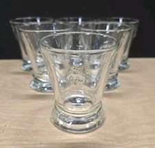 French Home La Rochere Glass Bee Short Tumbler Glass Lot Of 6 Gently Used 