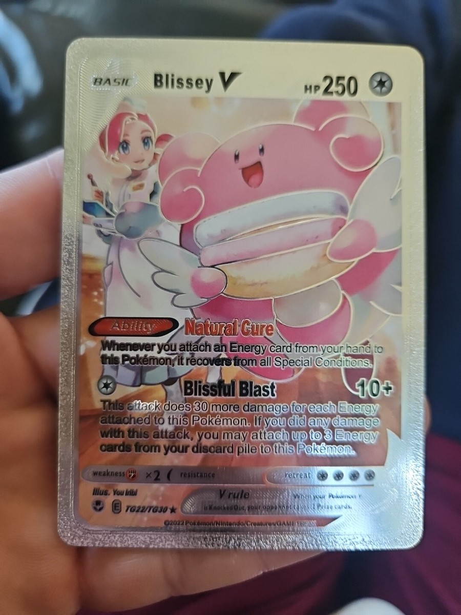 Pokemon Blissey V Silver Foil Fan Art Vinyl Collector