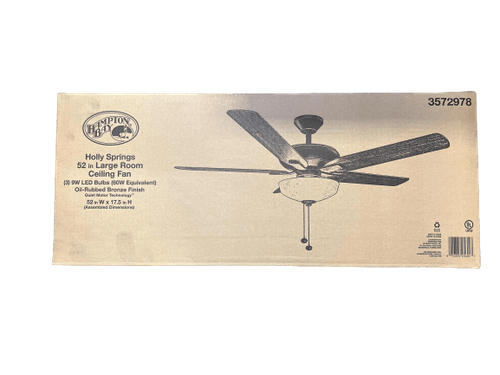 Indoor Oil-Rubbed Bronze Ceiling Fan 