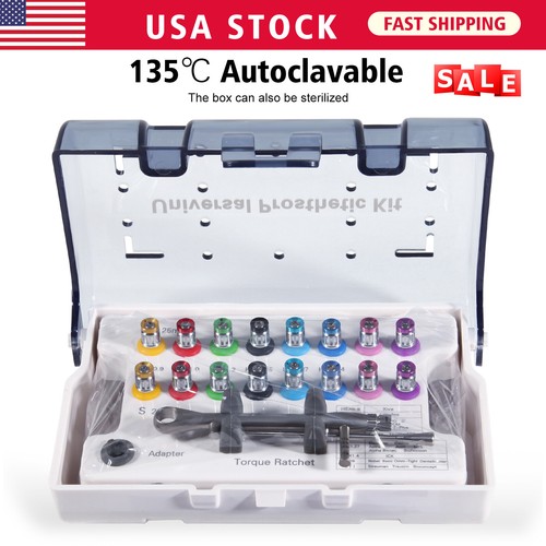 Kit de prótesis de implante dental universal llave dinamométrica destornilladores removedor + caja - Imagen 2 de 24