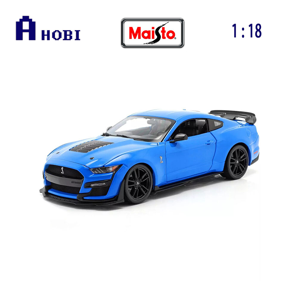 Maisto 1:18 Scale 2020 Ford Mustang Shelby GT-500 Blue Diecast Model Car