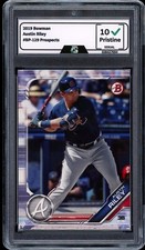 2019 Bowman #BP-129 Austin Riley GRADED 10 GEM Mint Rookie RC Atlanta Braves