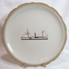 Syracuse China USA 11" Collector Plate Robert Fulton CLERMONT Steam Ship GC