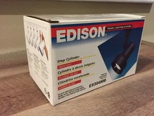 Edison Track Lighting System Black With Baffle Step Cylinder E9304MB Adjustable 