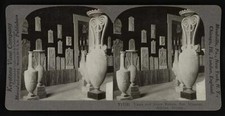 Vases and grave reliefs, Nat Museum, Athens, Greece  Old Photo