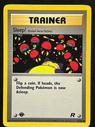 Sleep! 79/82 Team Rocket 1st Edition Common Trainer