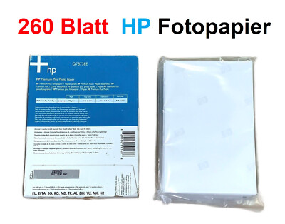 260 Blatt Original HP Fotopapier 10x15cm Premium Plus 280g High Glossy Ink-Jet