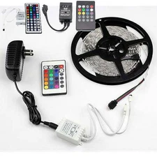 5M 3528 SMD 300Leds Flexible RGB LED Strip Light or DC 12V Power or IR Remote