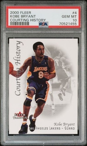 2000 Fleer Tradition Courting History Kobe Bryant PSA 10 Insert Gem Mint