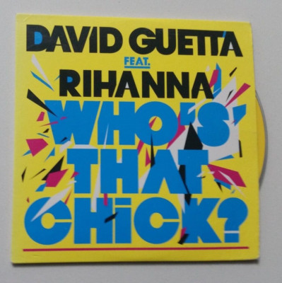 DAVID GUETTA ft RIHANNA who's that chick RARE ISRAELI PROMO CD