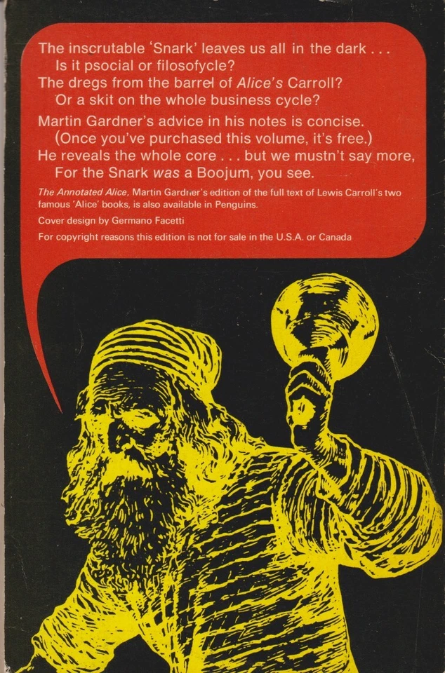 Hunting of the Snark by Lewis Carroll (Penguin Books 2763, (Annotated) PB 1962) Foto 2 de 3