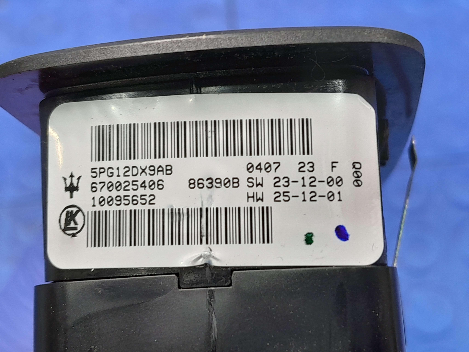 17-24 Maserati Ghibli Master Window Switch Assembly Genuine OEM 670025406