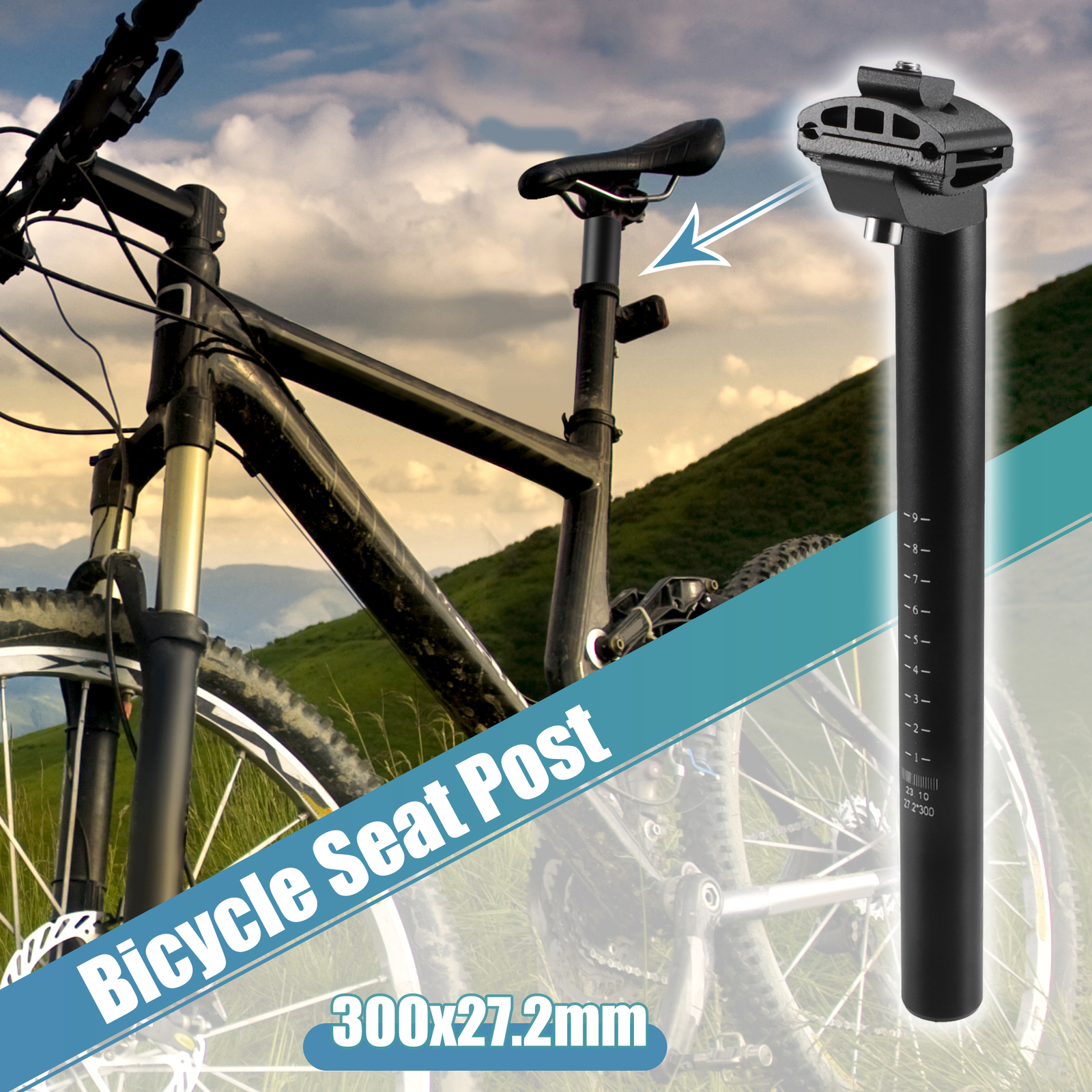 Bike Seat Tube Mount Black