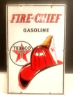 Vintage original 1941 TEXACO FIRE CHIEF GASOLINE porcelain gas pump SIGN , 3-41