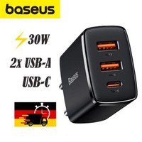 WandladegeräT Baseus Compact 2Xusb-A + USB-C Qc 3.0 Pd 30W 3A Schnellladen