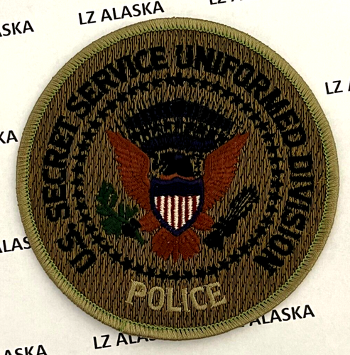 US SECRET SERVICE UNIFORMED DIVISION POLICE SHOULDER PATCH (PD15) GREEN SUBDUED