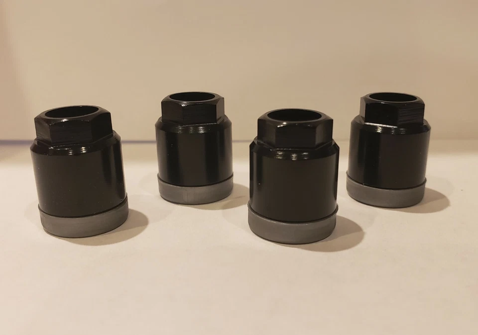 LOTE A GRANEL 100 tuercas de montaje TPMS sensor de presión de neumáticos negro y plateado Foto 4 de 4