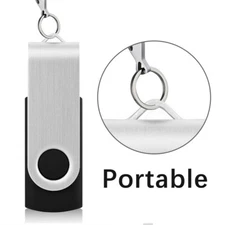 Black 4GB USB 2.0 Metal Swivel USB Flash Drive USB Memory PenDrive For PC Laptop