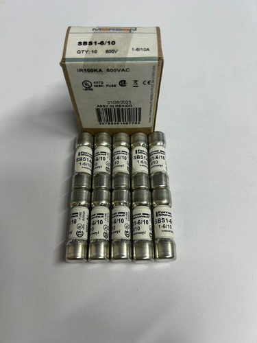 FERRAZ SHAWMUT MERSEN SBS1-6/10 1.6A 600V Fuse JPSF937 Pack of 1/5/10 BBS BLS - Picture 6 of 6