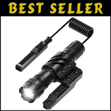 1200 Lumens Tactical Flashlight with Pressure Switch & Offset Mount - Shockproof
