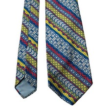 Vtg 60s 70s Mens Tie Wembley Wemlon Polyester Necktie Tie Avant Garde Multicolor