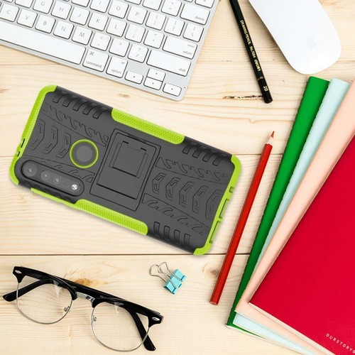For Motorola One Macro, XT2016 Armour Shockproof Phone Case Cover + Screen Glass - Picture 9 of 17